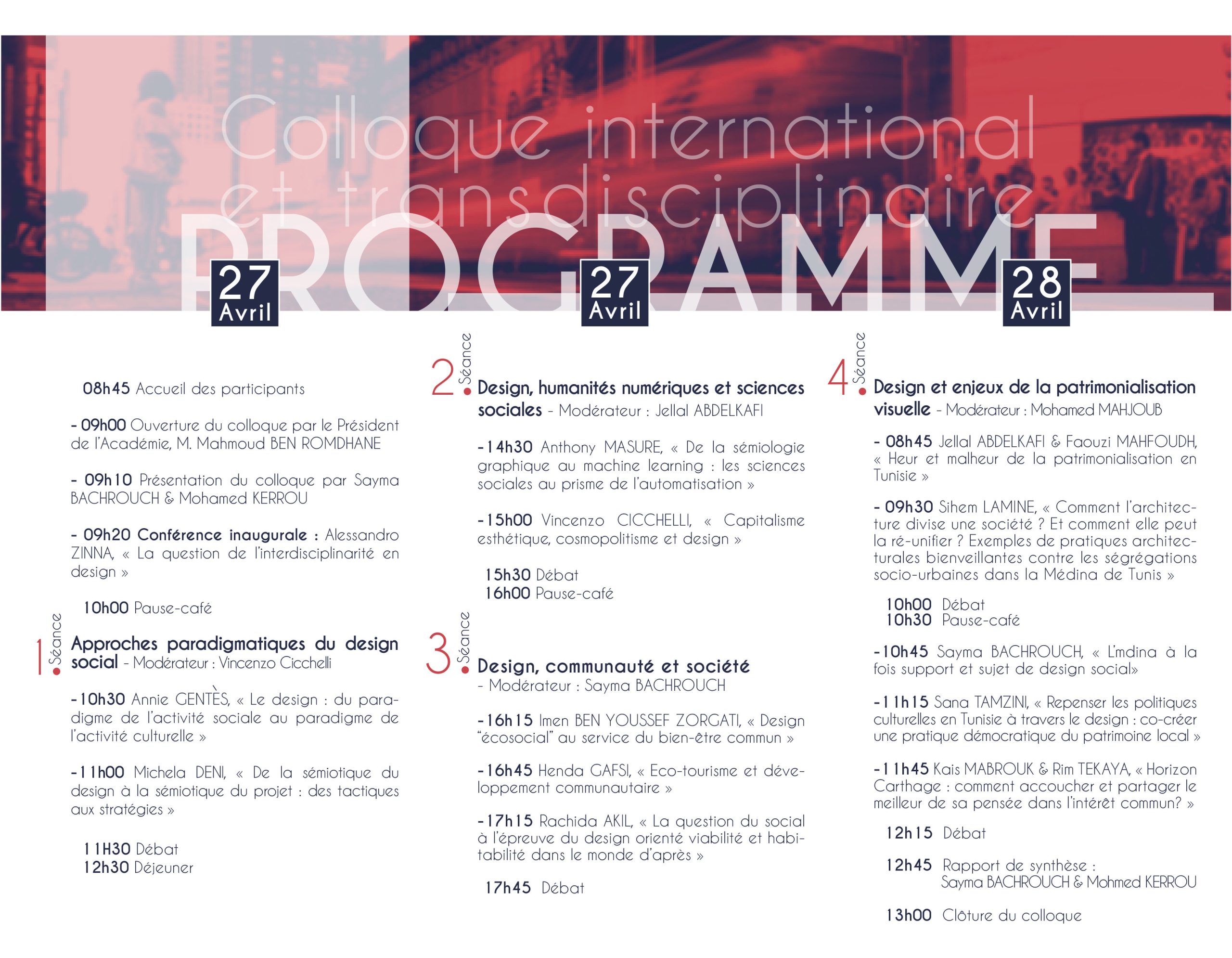 Colloque international transdisciplinaire  « Design et sciences humaines et sociales »